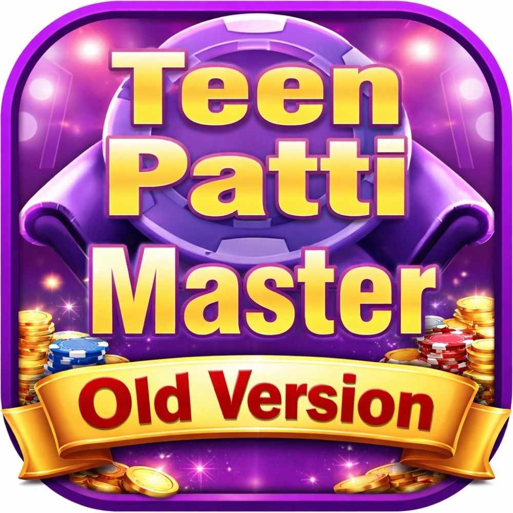 Teen Patti Master Old Version logo with gold text and purple background