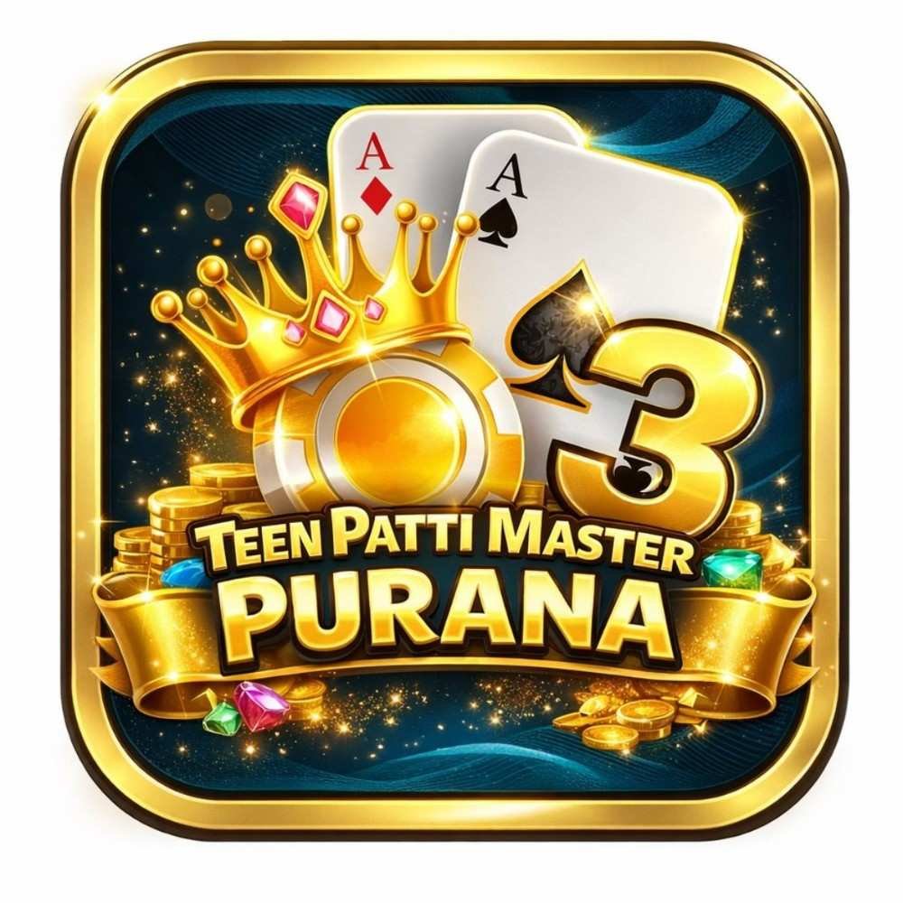Teen Patti Master Purana game logo with cards and crown